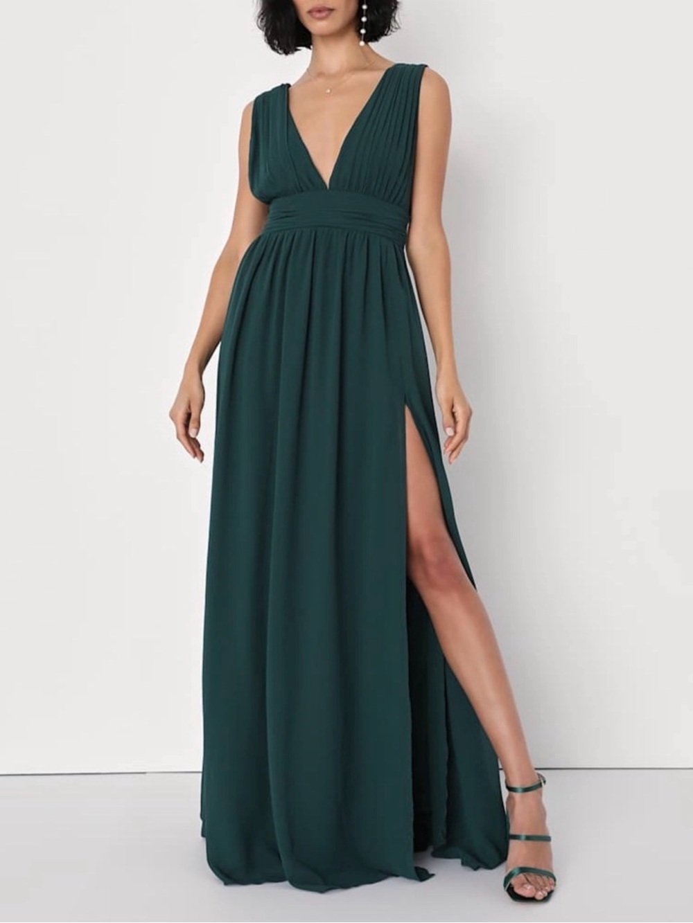 NWT Lulus Heavenly Hues Forest
Green Maxi Dress